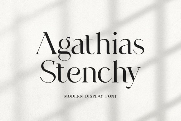 Agathias Stenchy: A Modern Display Font for Elegant Web Design