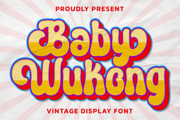 Baby Wukong Display Font for Vintage-Inspired Digital Branding