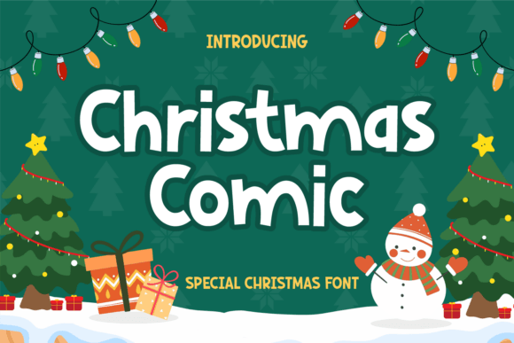 Christmas Comic: A Lively Display Font for Editorial Design