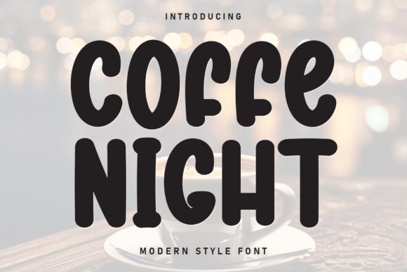 Coffe Night: A Handcrafted Display Font for Heartfelt Designs