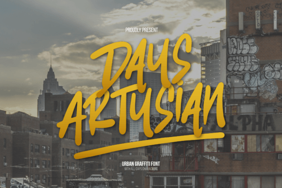 Days Artysian Display Font for Edgy Craft Projects