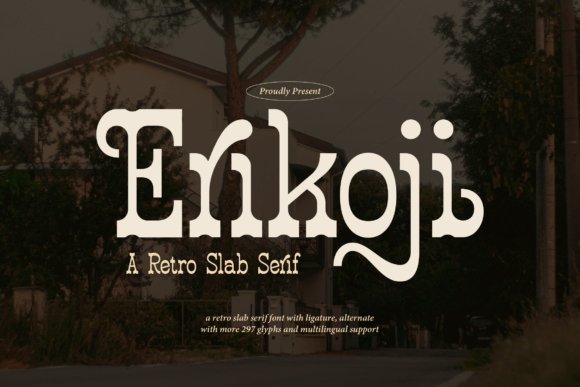 Erikoji: A Retro Slab Serif Font for Small Business Branding