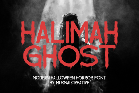 Halimah Ghost: A Fiery Display Font for Spooky Marketing