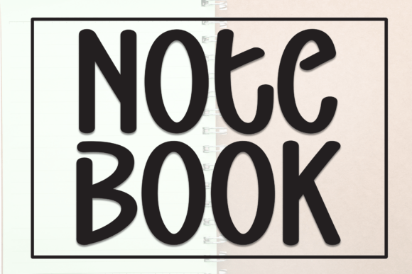 Note Book Handmade Display Font for Brand-First Content