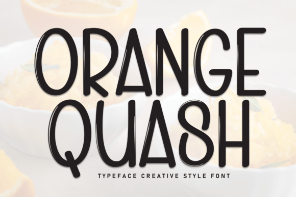 Orange Quash Display Font for Playful Web Headers and Branding
