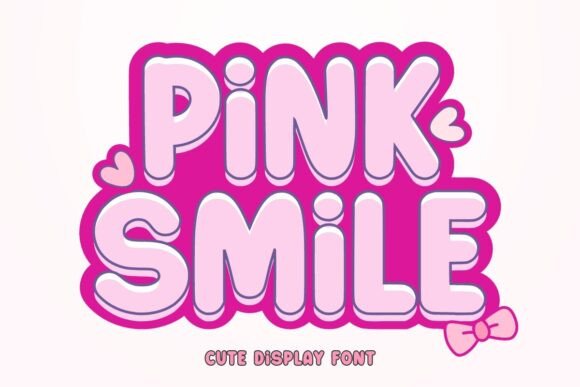 Pink Smile: A Whimsical Display Font for Bold Branding