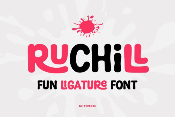 Ruchill Display Font for Handmade Labels and Creative Products