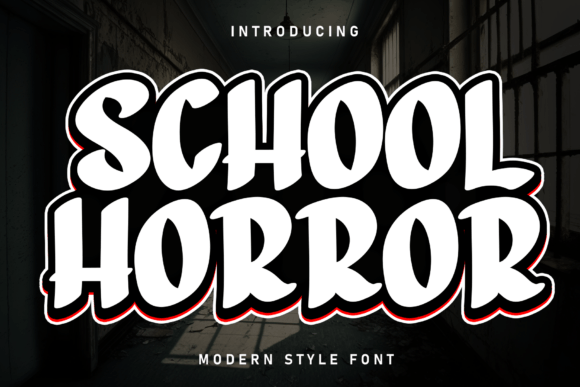 School Horror Font for Crafters: A Spooky Display Typeface for Handmade Products