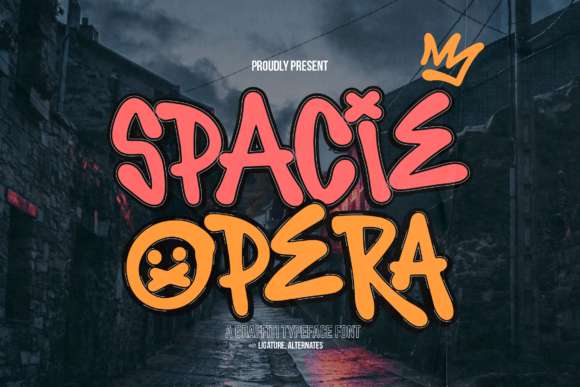 Spacie Opera: A Playful Graffiti Font for Bold Business Branding