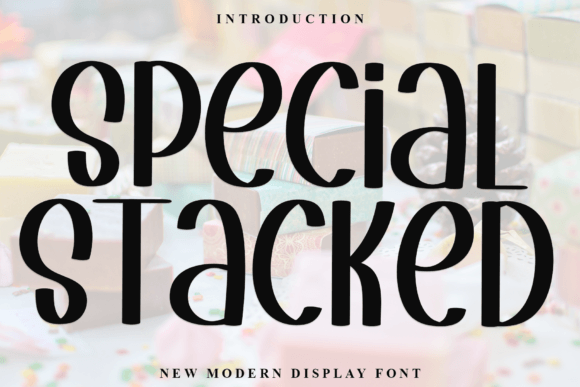 Special Stacked Font for Bold Branding and Playful Packaging Design