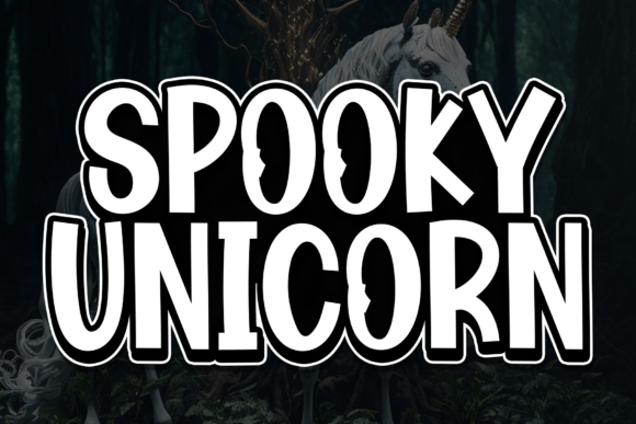 Spooky Unicorn: A Playful Halloween Display Font for Branding