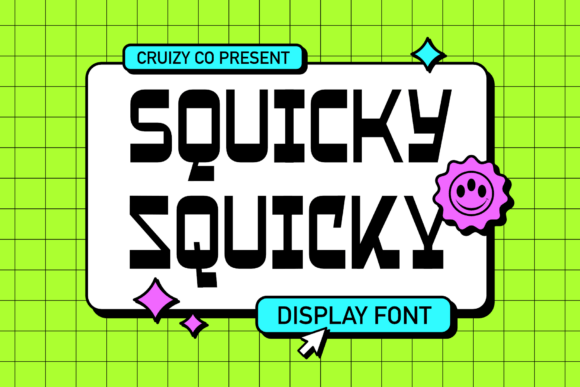 Squicky: A Retro-Funky Display Font for Handmade Crafts